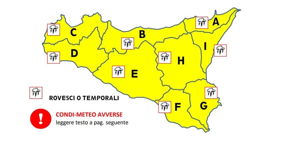 meteo allerta gialla per domani in tutta la sicilia da Feedpress.me meteo allerta gialla per domani in tutta la sicilia