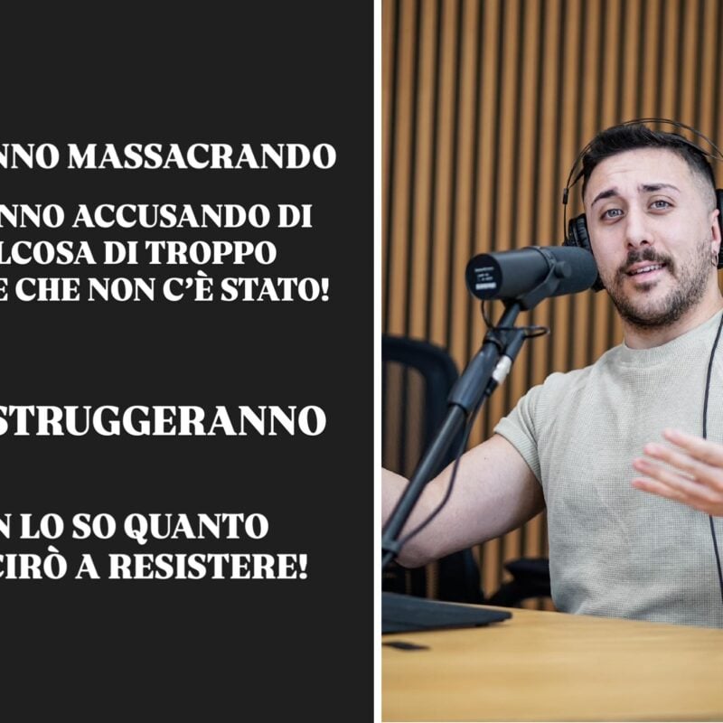 Il podcaster palermitano Gioacchino Gargano accusato di violenza sessuale: si sente male in strada durante l’intervista delle Iene