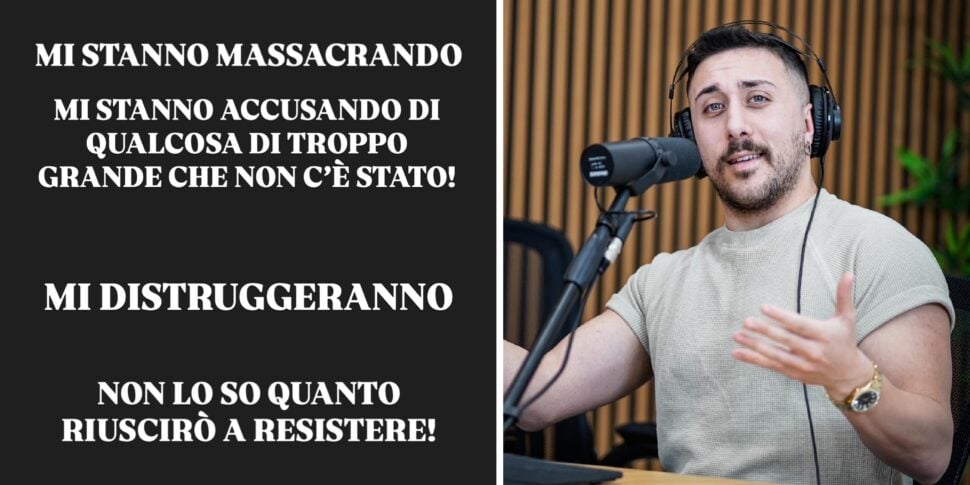 Il podcaster palermitano Gioacchino Gargano accusato di violenza sessuale: si sente male in strada durante l’intervista delle Iene